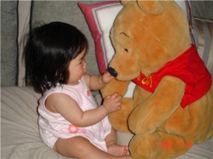 talk with Winnie the Pooh