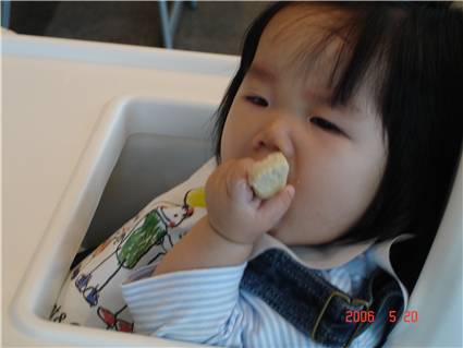 Eating teething rusks at IKEA -3