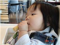 Eating teething rusks at IKEA -4