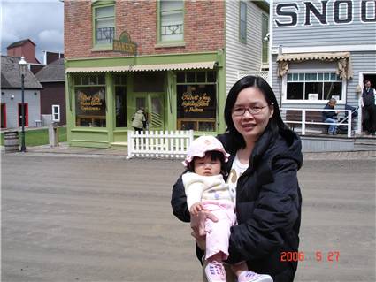 in front of the Albert Bakery