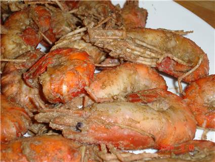 White Pepper Prawns - close up